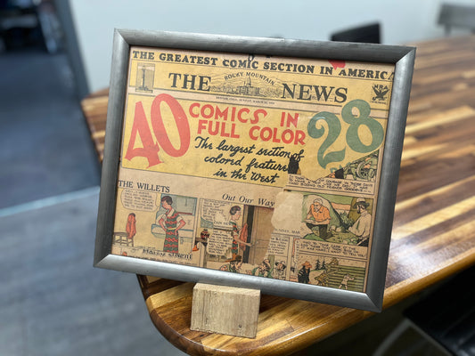 Framed Vintage Newspaper - Rocky Mountain News - 1934 [1002.63]