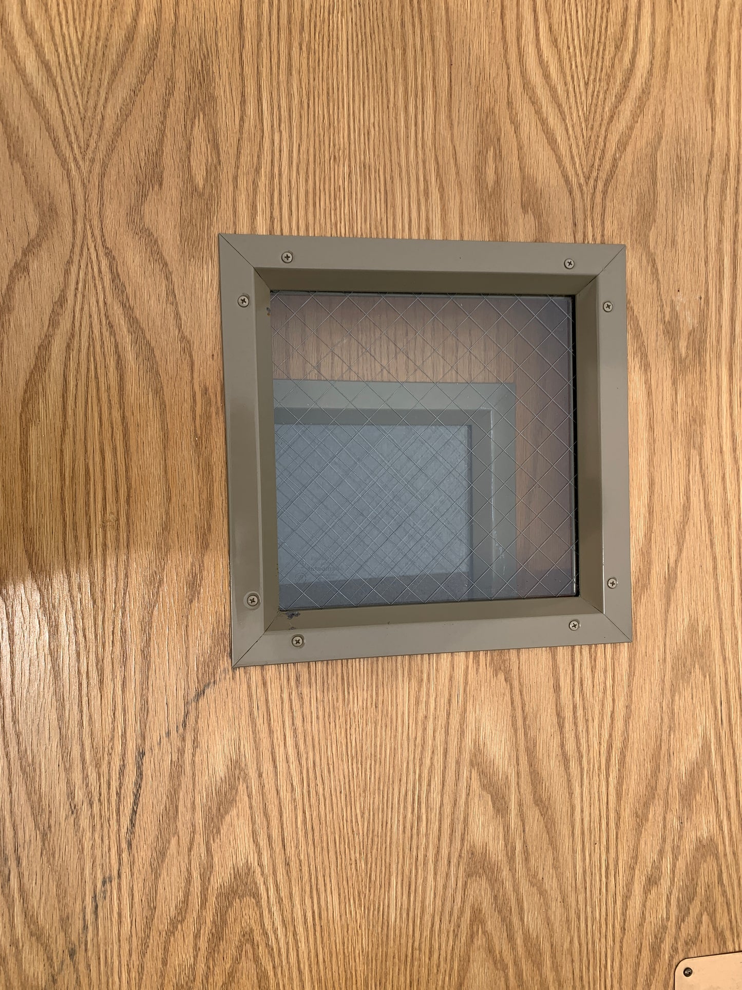 35 5/8 x 79 1/2 Oak Office Door – Wired Glass Window [WD102]