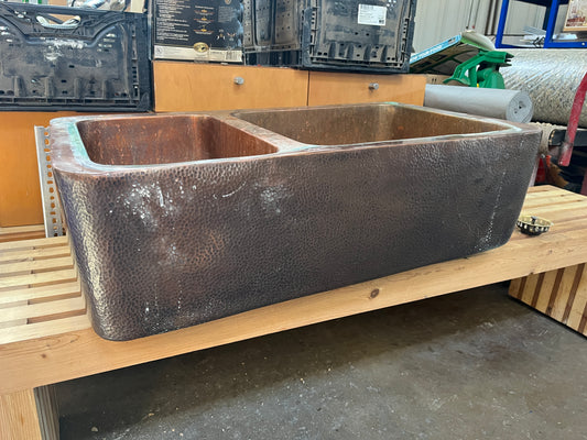 Stone Forest Double Bowl Copper Farmhouse Sink [#309.01]