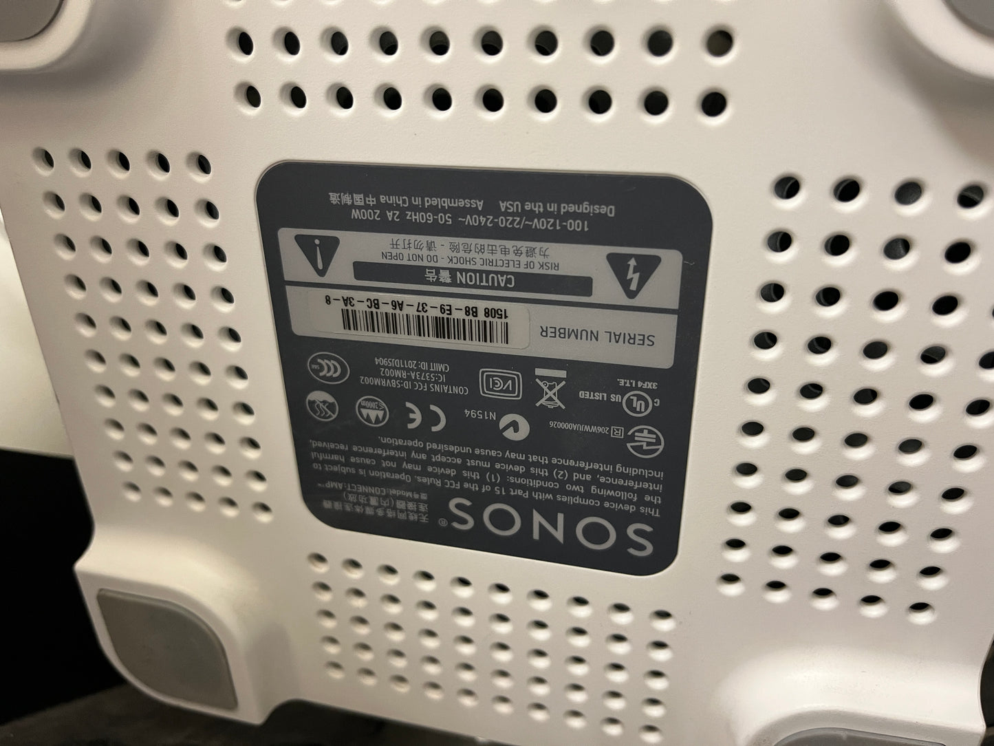 Sonos CONNECT:AMP Audio Amplifier, White [#413.02]