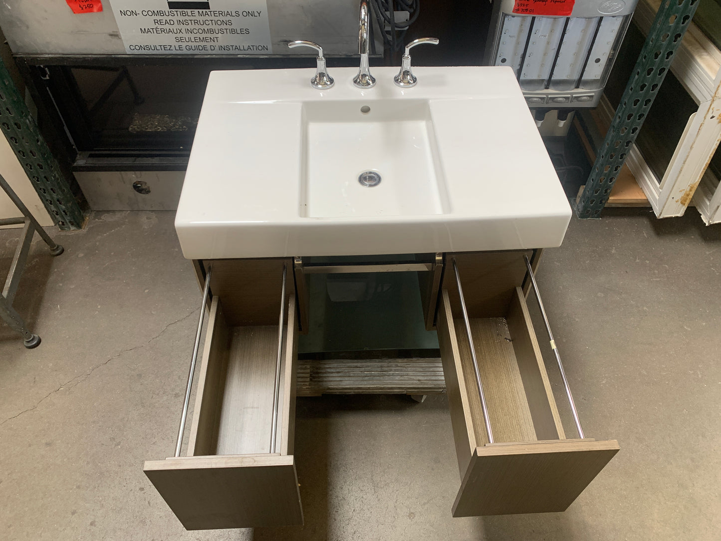 Kohler Wall-Mount Vanity with Moen Faucet Set [808.01]