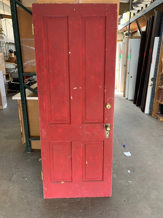 Vintage 4-Panel Wooden Exterior Door [826.10]