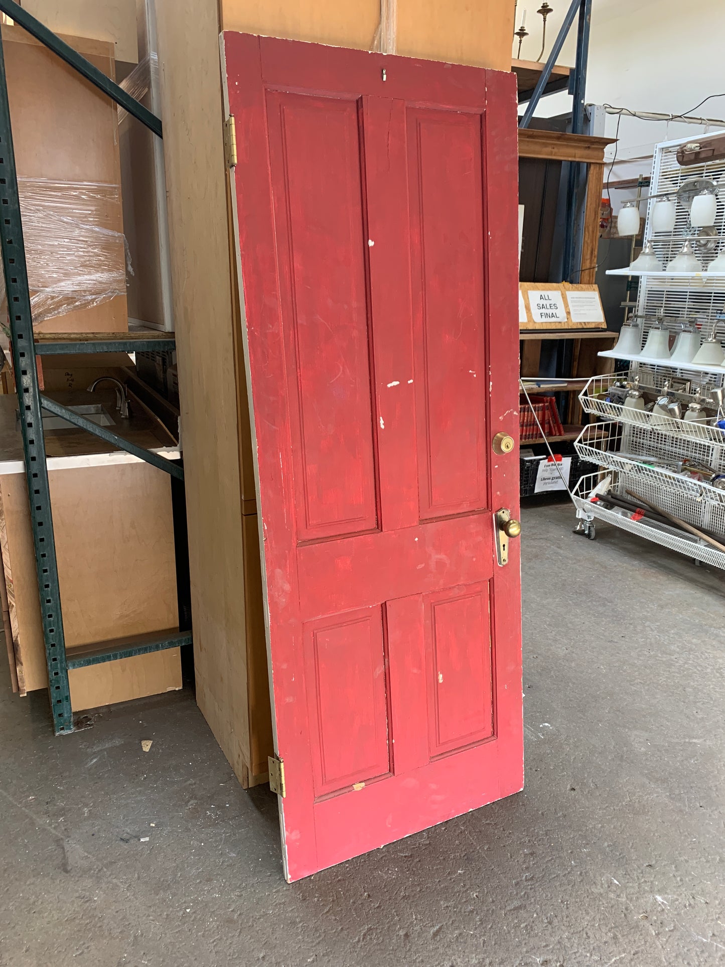 Vintage 4-Panel Wooden Exterior Door [826.10]