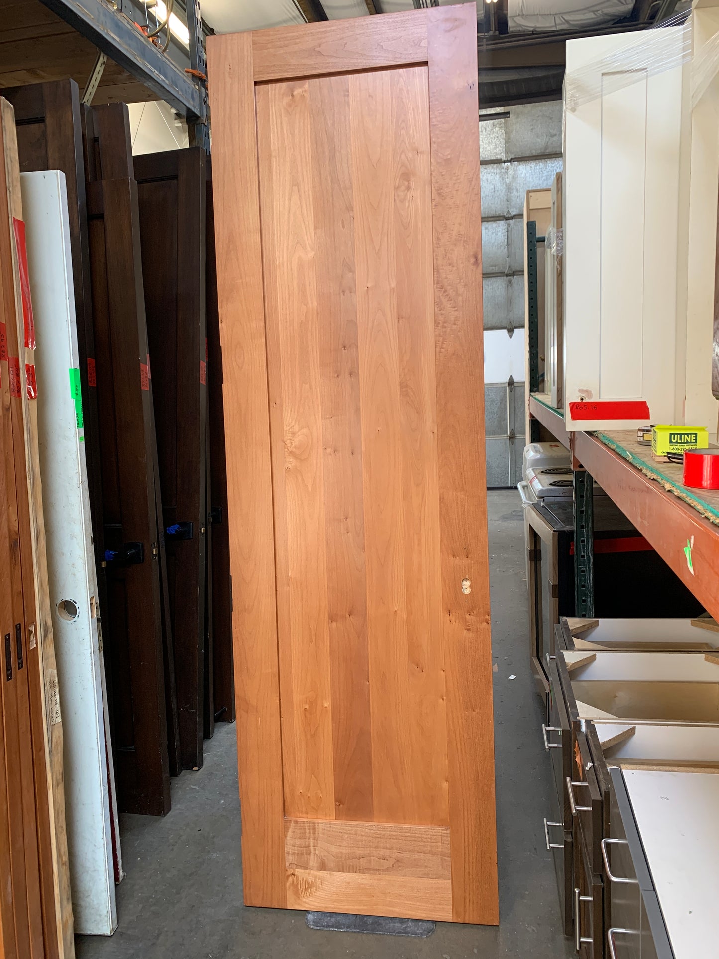Solid Cherry Door – Modern 1-Panel Design [827.08]