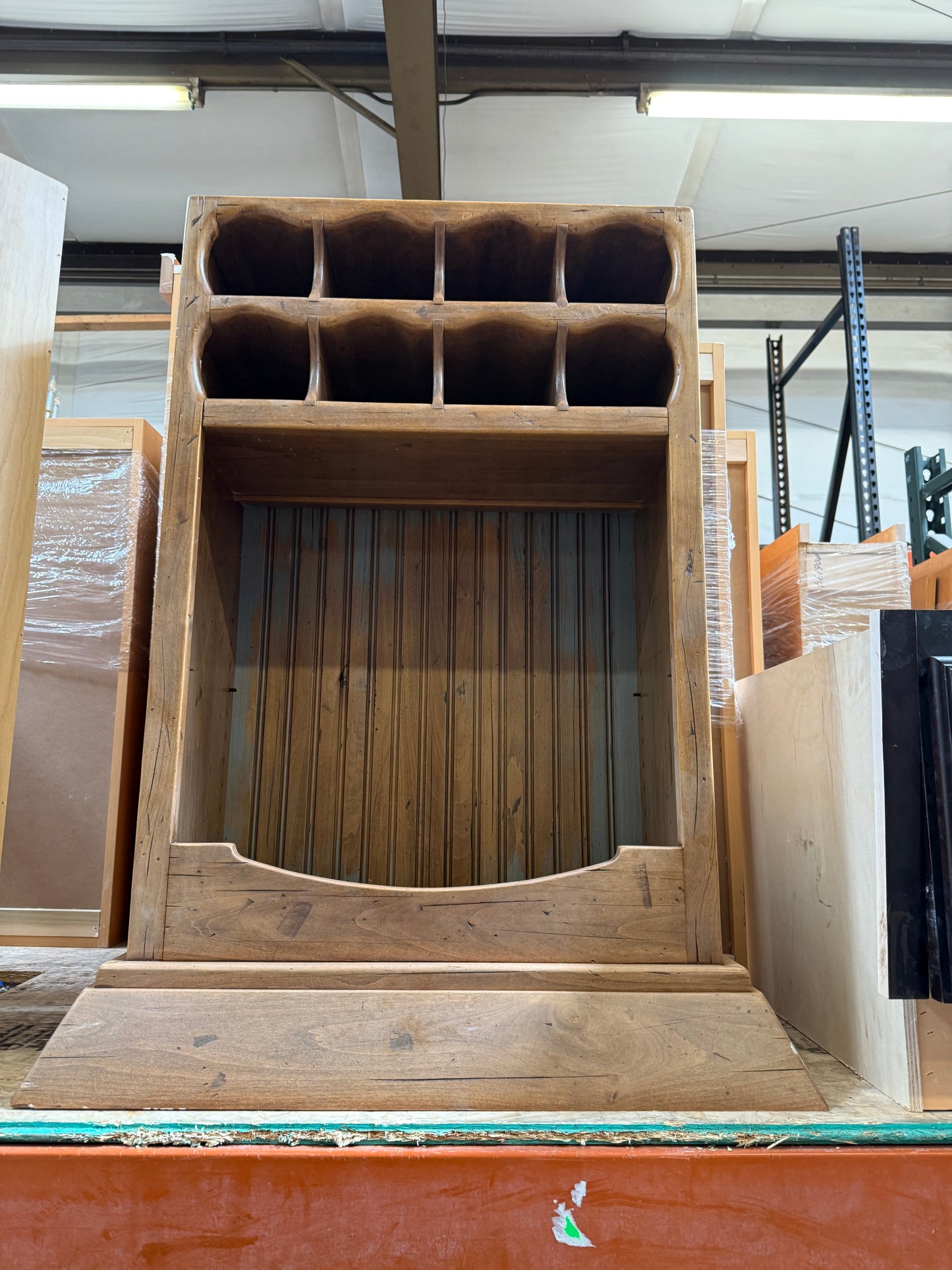 Wood Wine Rack Cabinet With Display Opening [#221.01]