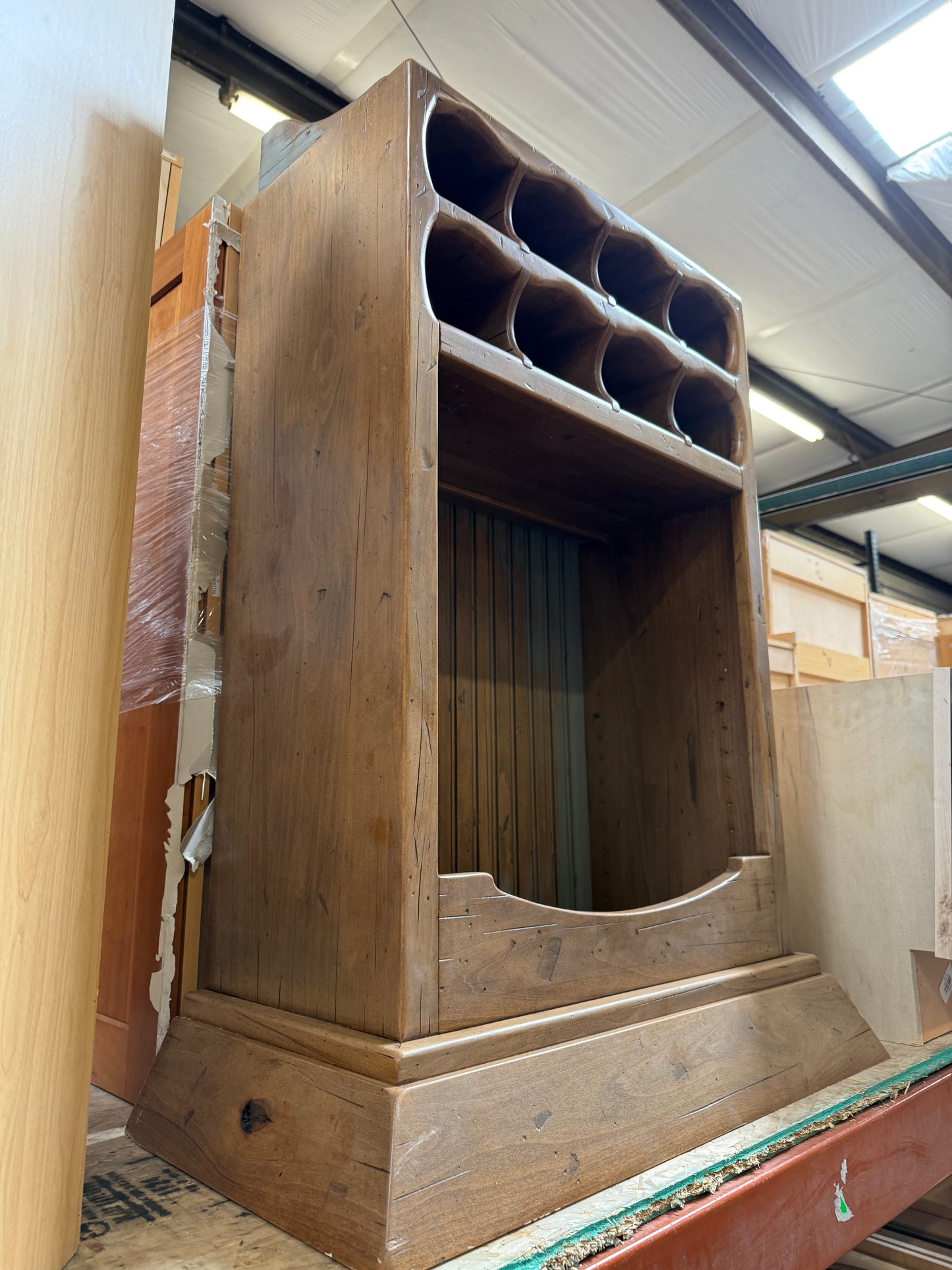 Wood Wine Rack Cabinet With Display Opening [#221.01]