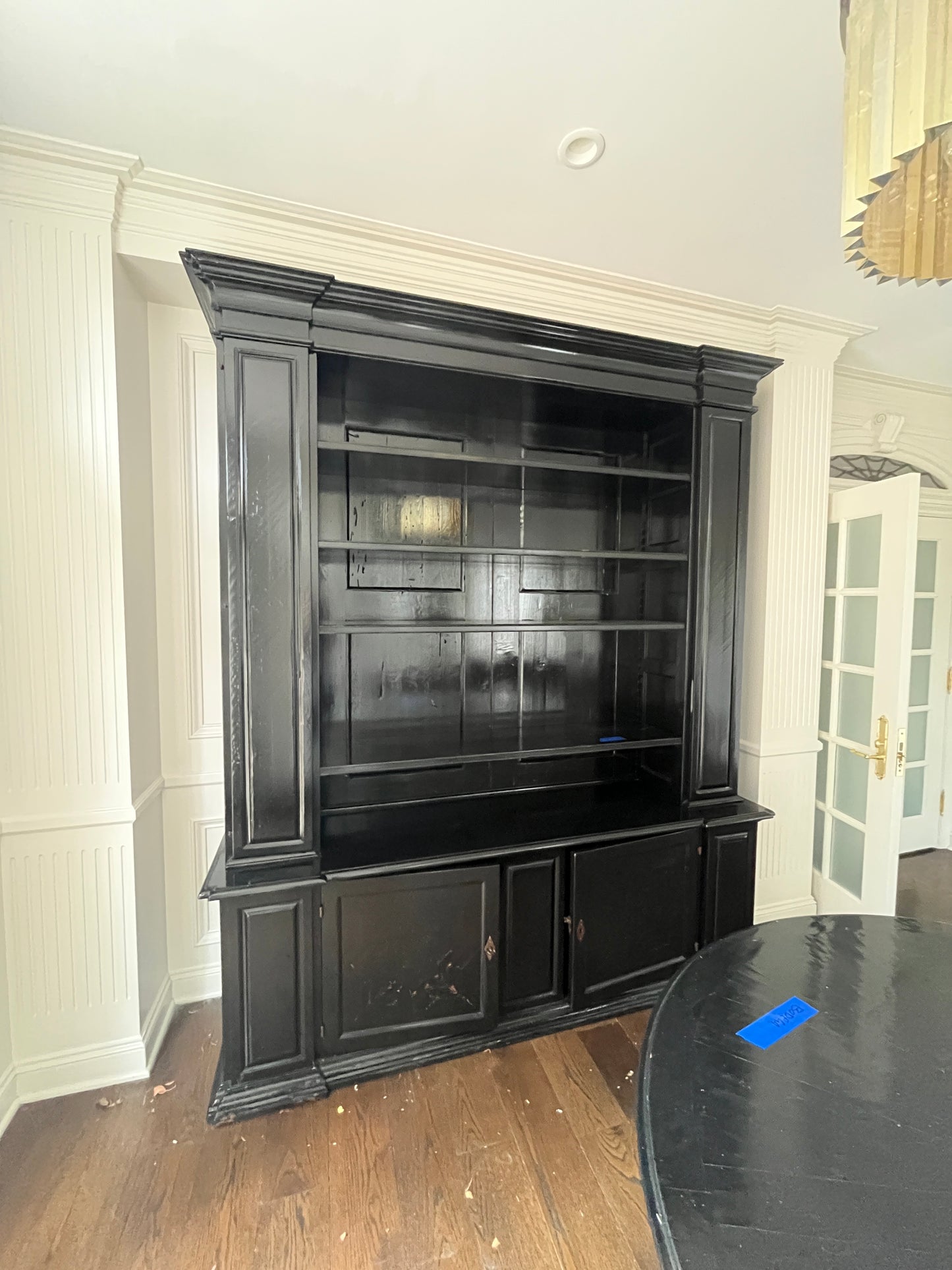 82x102 Reclaimed Artistica Bookcase Hutch, Ebonized Black