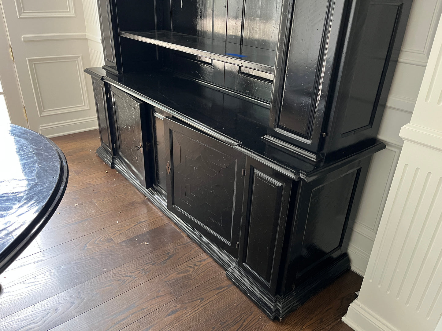 82x102 Reclaimed Artistica Bookcase Hutch, Ebonized Black
