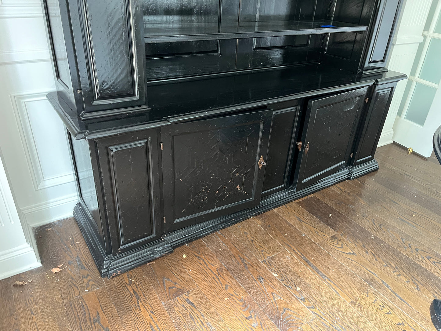 82x102 Reclaimed Artistica Bookcase Hutch, Ebonized Black