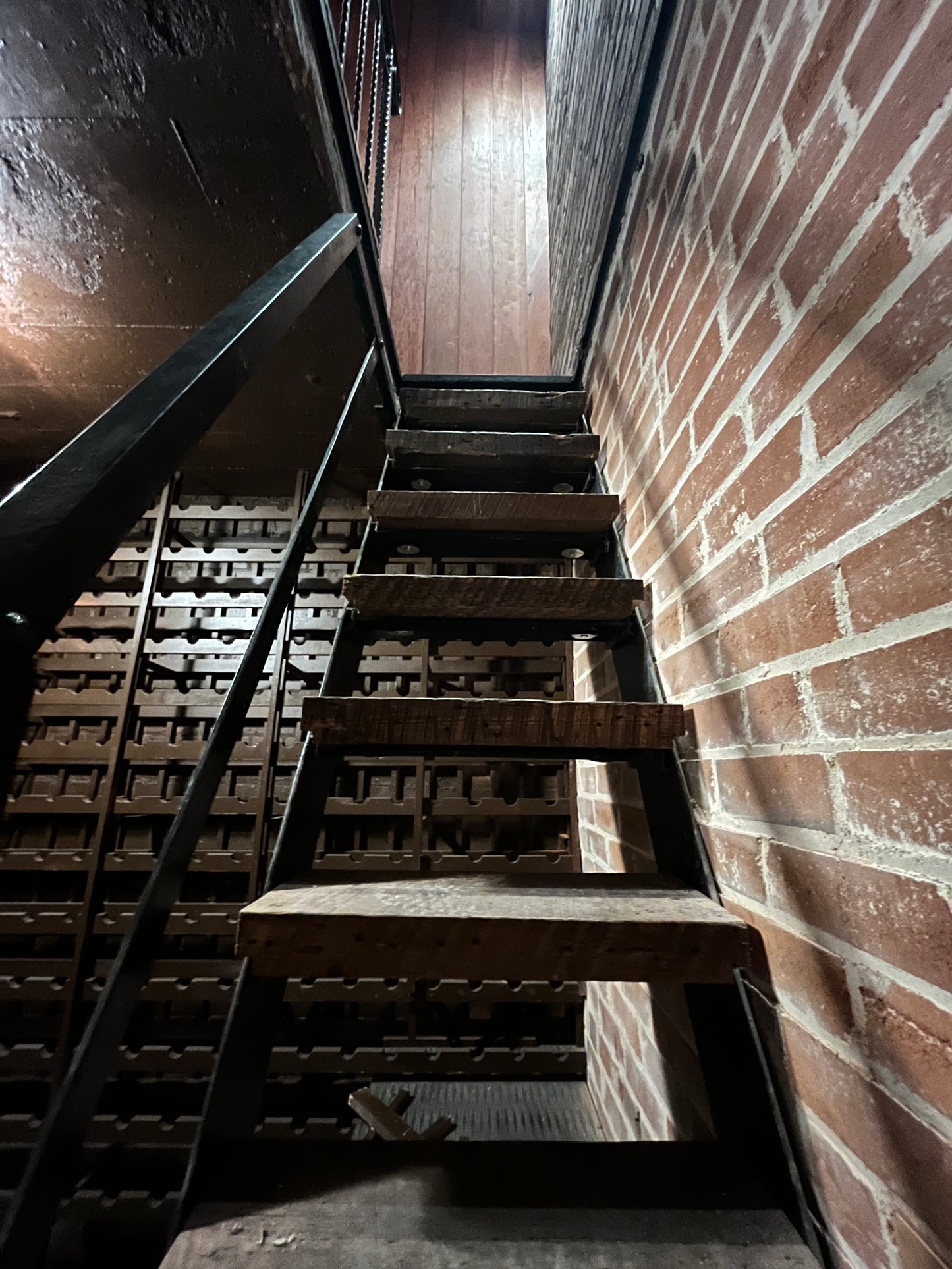 11 Step Douglas Fir Staircase, Steel Stringers