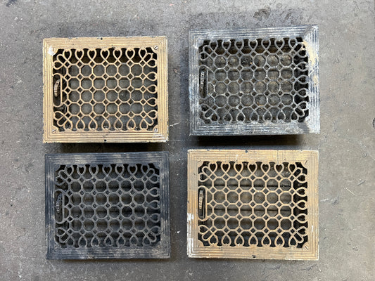 Cast Iron Floor Registers (2) – Geometric Pattern [#B427.10]