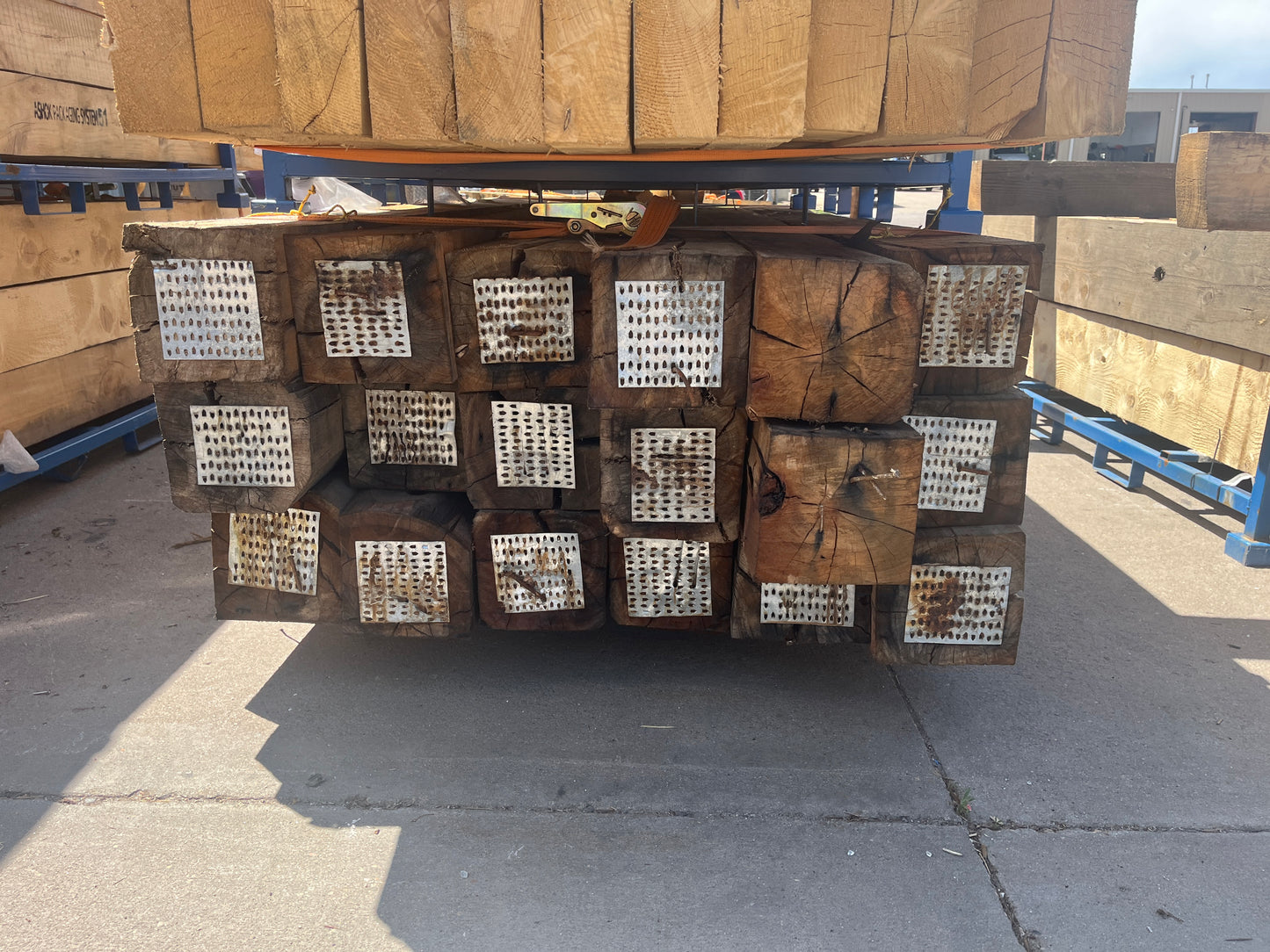 9'10" Reclaimed Tropical Hardwood Timber, 8x8