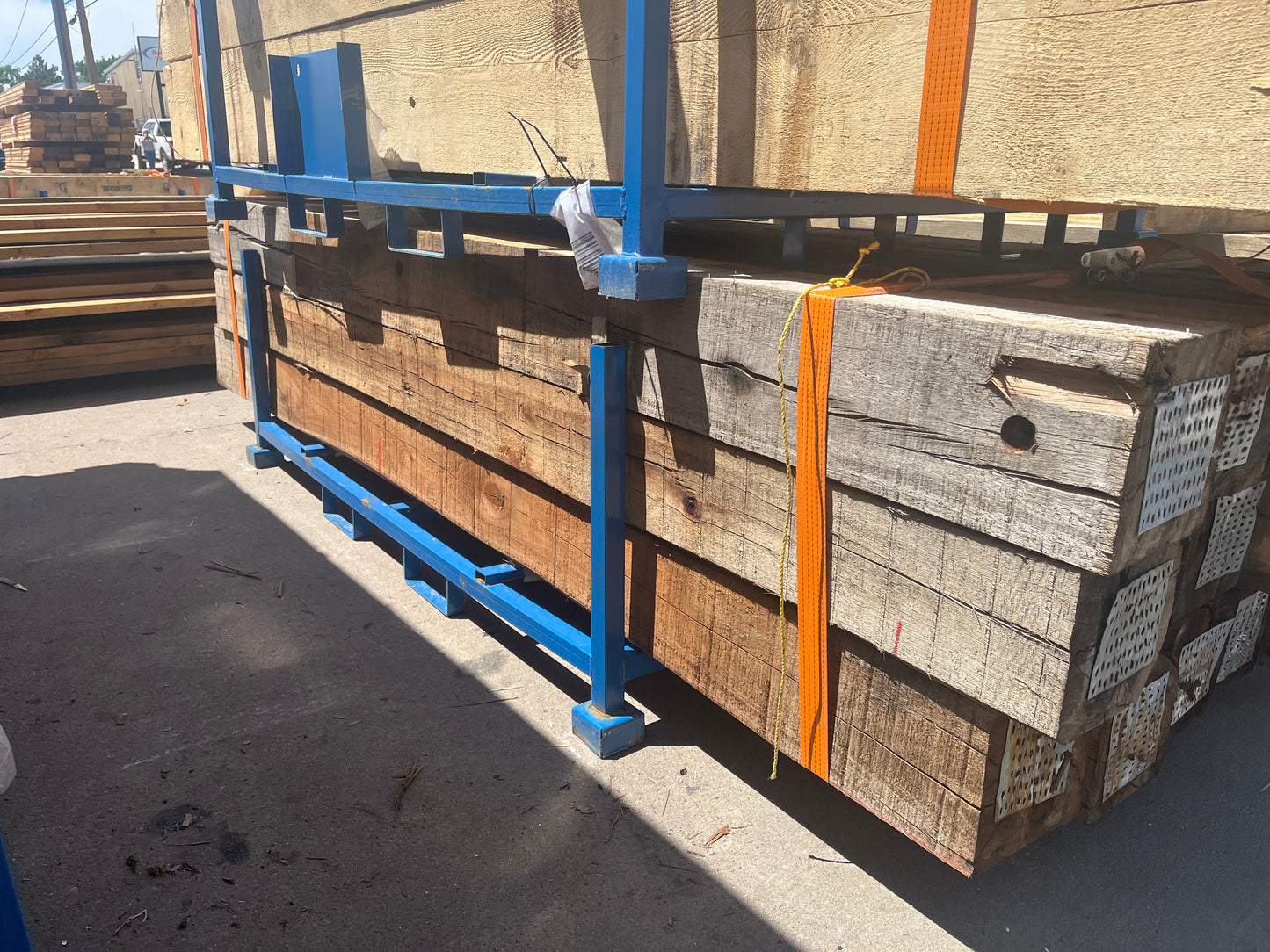 9'10" Reclaimed Tropical Hardwood Timber, 8x8