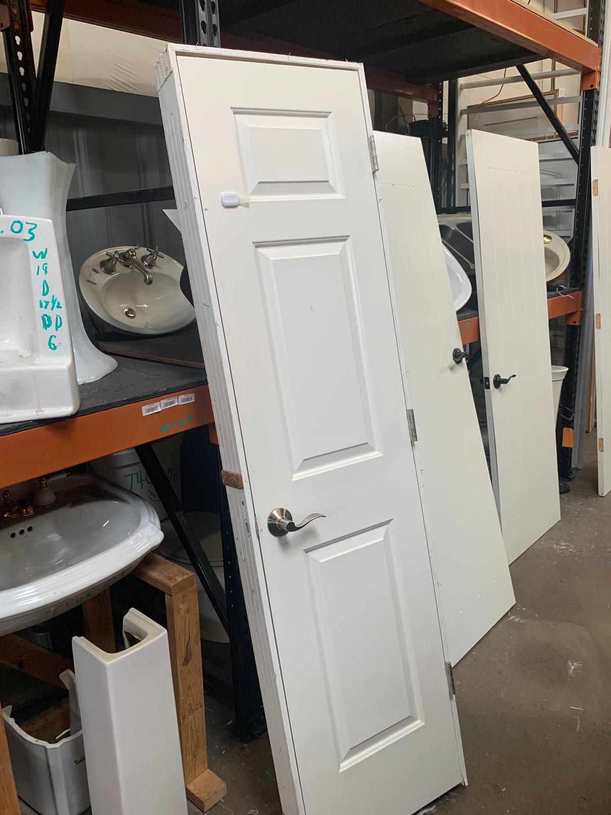 20x80 RHS Interior Solid 6 Panel Prehung Door, White&nbsp;#D917.02