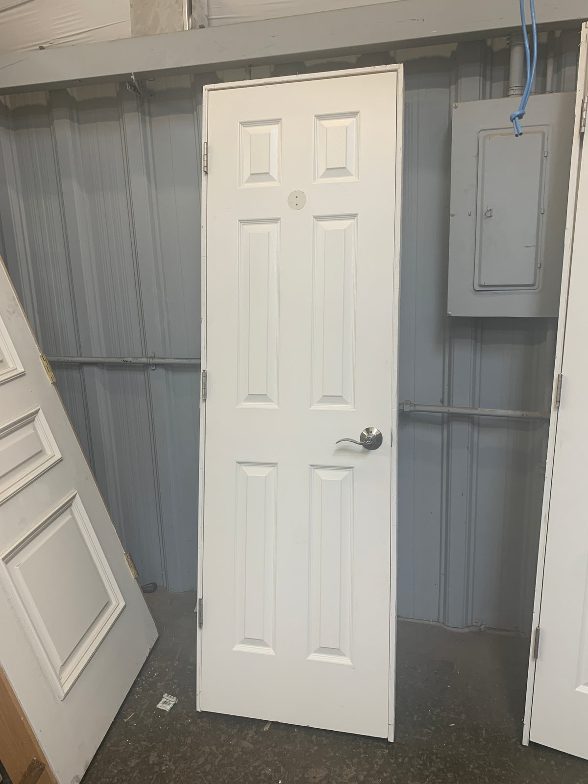 24x80 LHS Interior Solid 6 Panel Prehung Door, White #D917.07