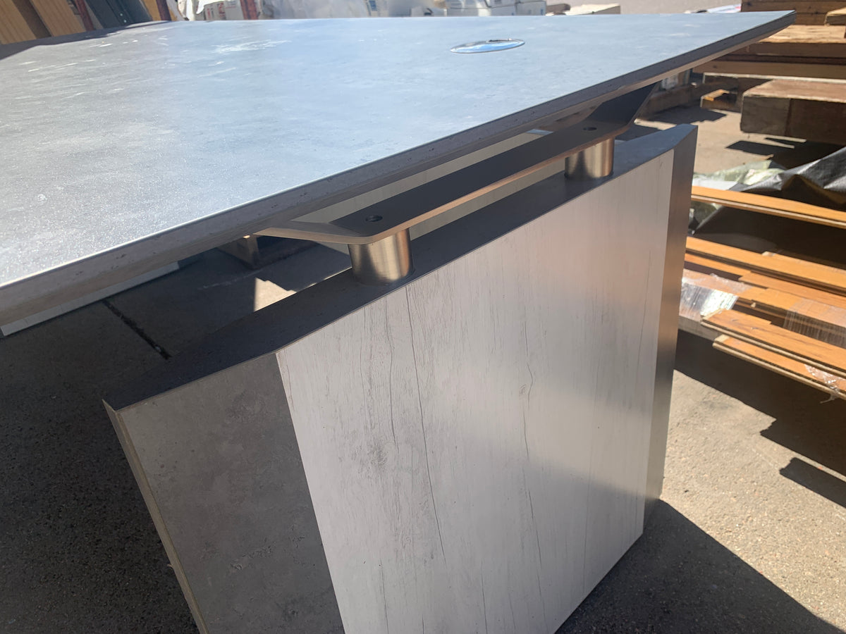 Reclaimed Executive Desk, Concrete Look Top ID #D926.05