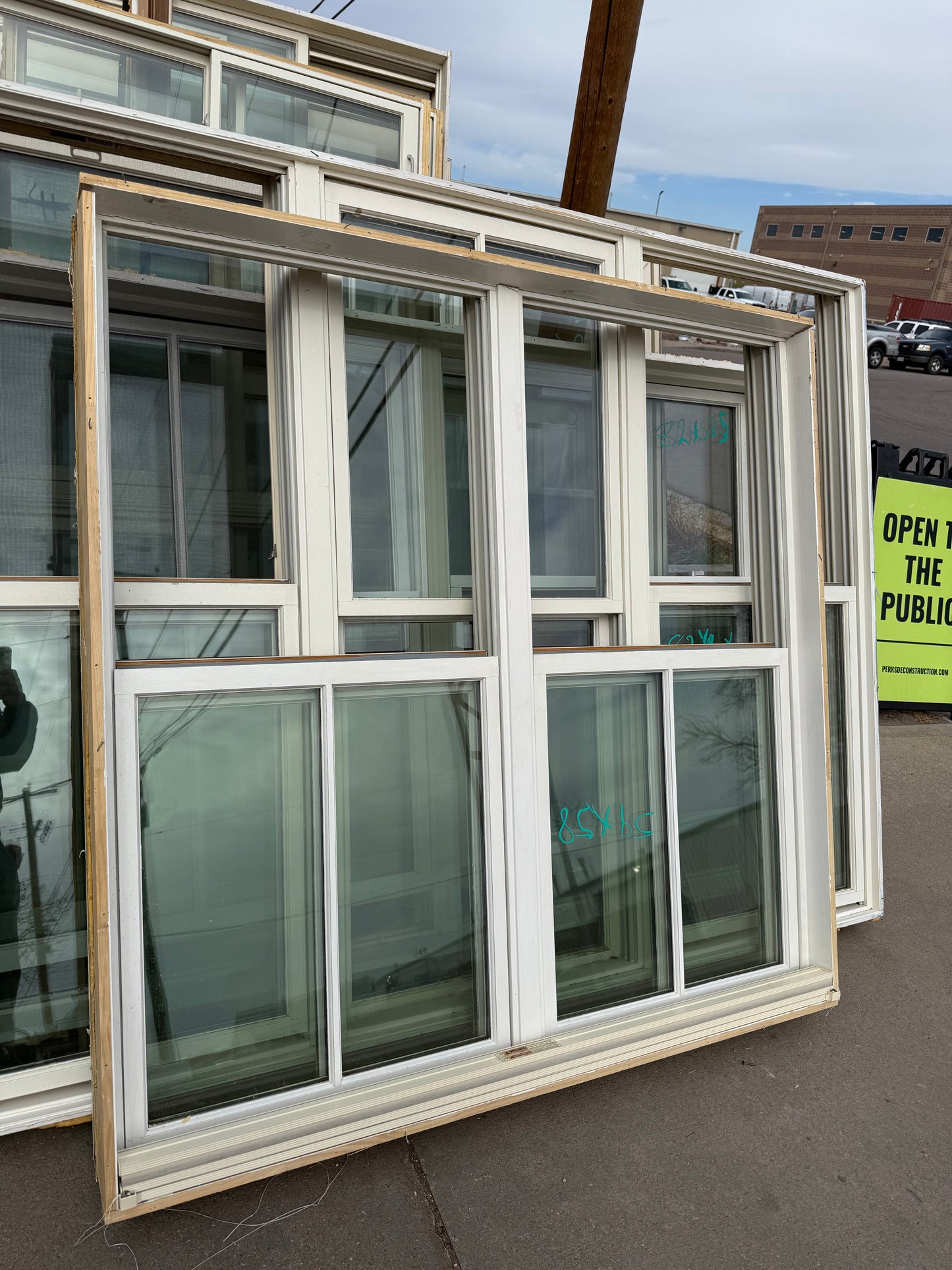 Vinyl Multi-Panel Window 59x58 w Sliding Sections [TNCC.407.02]