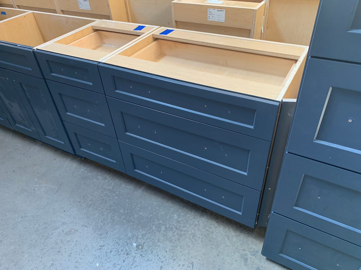 20ft Blue Reclaimed Closet Cabinet Set, Artizen Cabinetry