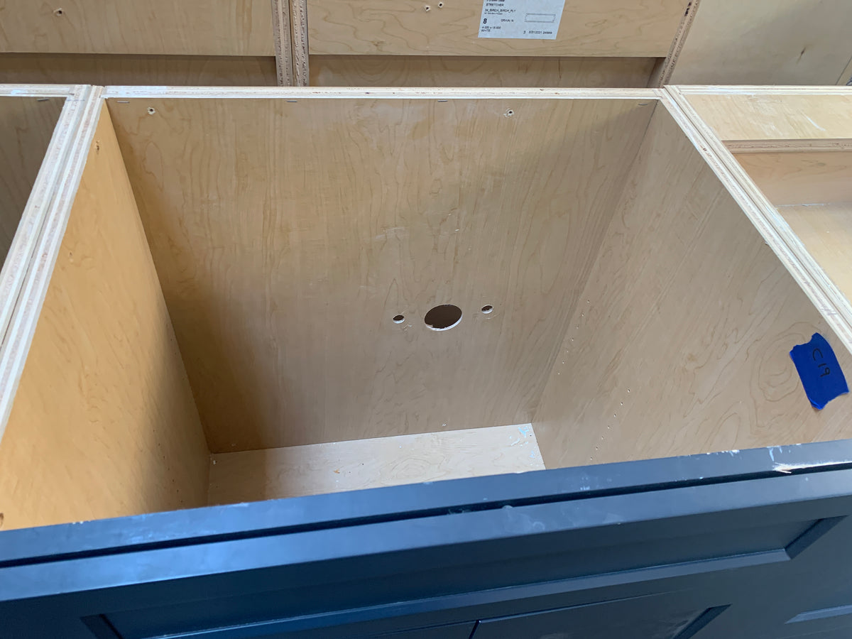 20ft Blue Reclaimed Closet Cabinet Set, Artizen Cabinetry