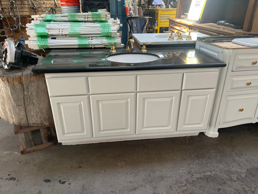 58in Single Bathroom Vanity, White Painted Finish [#SNCC.609.03]