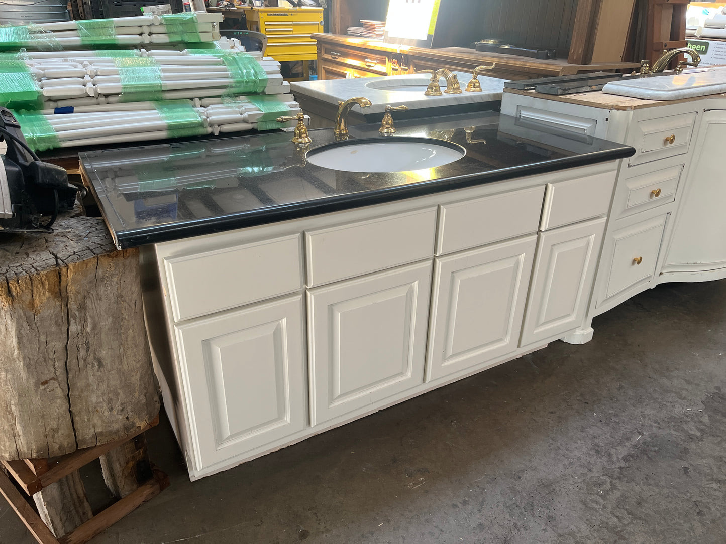 58in Single Bathroom Vanity, White Painted Finish [#SNCC.609.03]