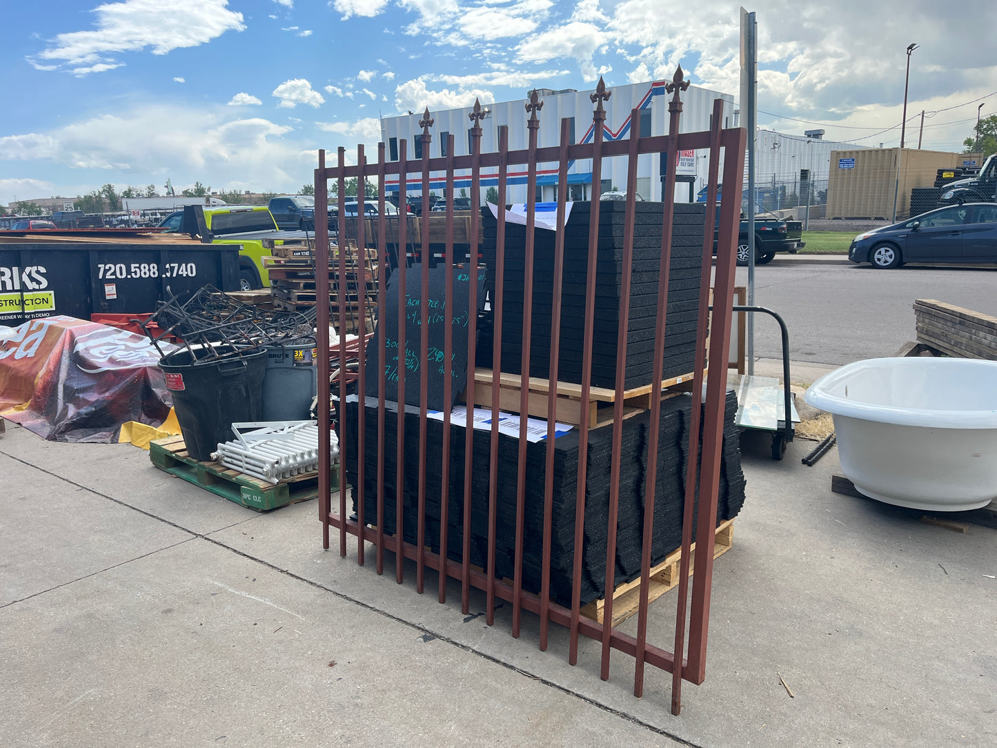 Steel Ornamental Fence Panels, Mixed Finish 6'-7'10" [#SNCC.609.04]