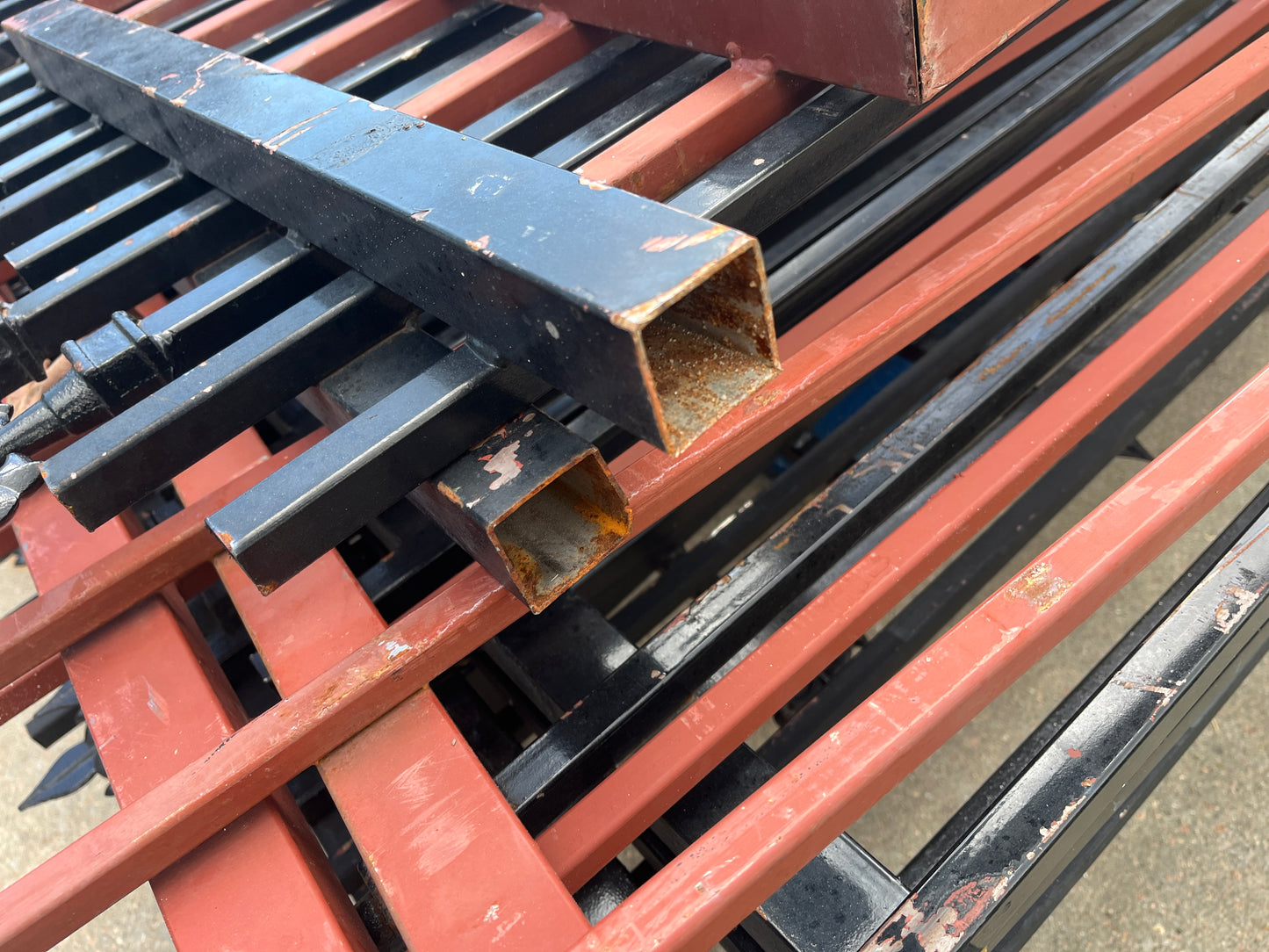 Steel Ornamental Fence Panels, Mixed Finish 6'-7'10" [#SNCC.609.04]
