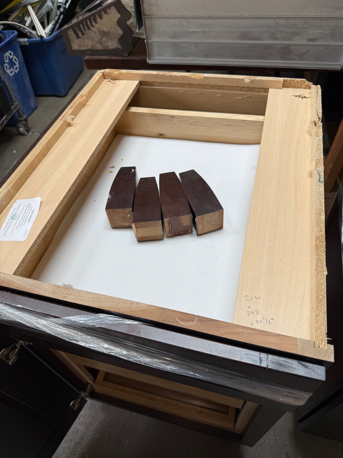 Bathroom Vanity Base Cabinet, Dark Wood [#E414.03]
