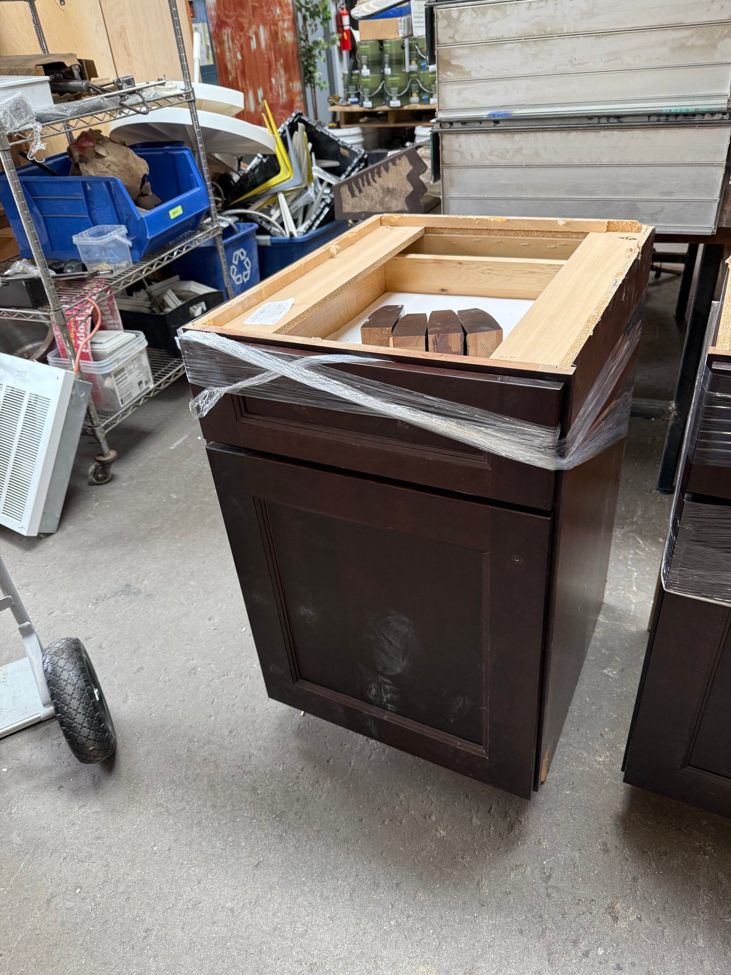Bathroom Vanity Base Cabinet, Dark Wood [#E414.03]