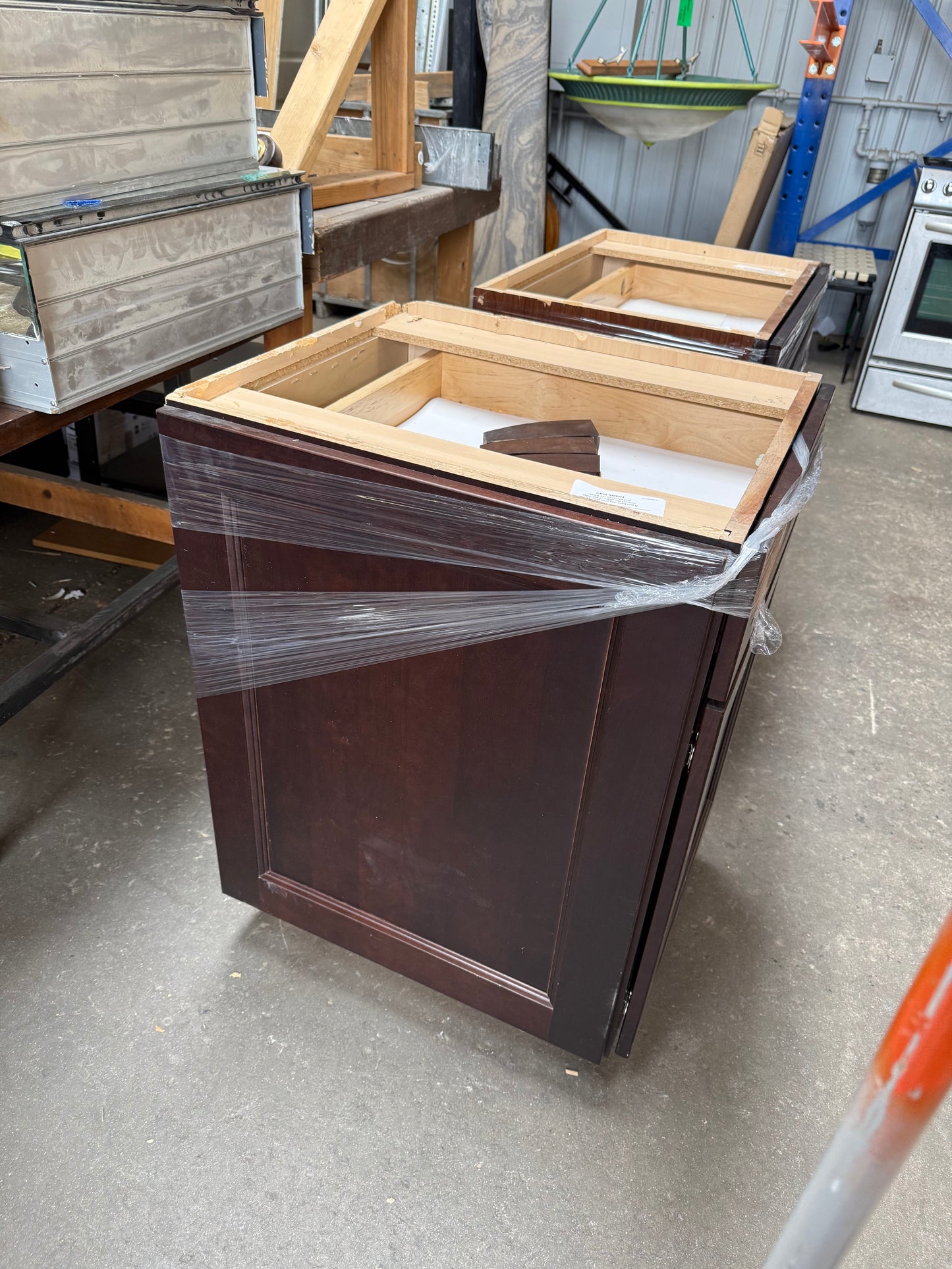 Bathroom Vanity Base Cabinet, Dark Wood [#E414.03]