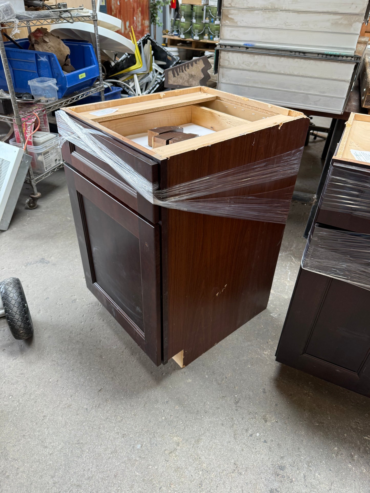 Bathroom Vanity Base Cabinet, Dark Wood [#E414.03]