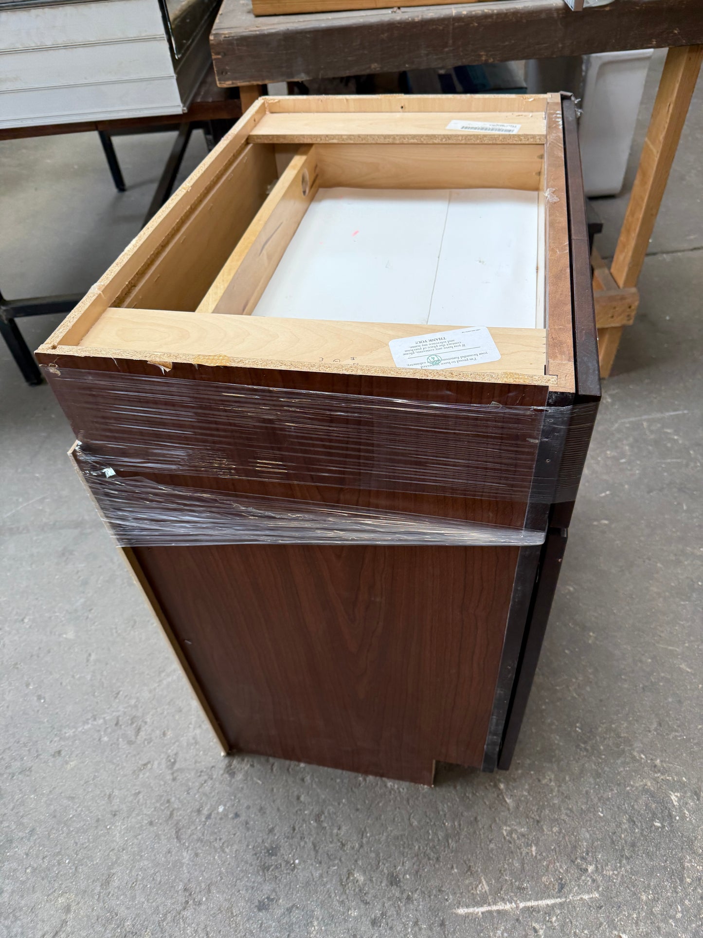 Bathroom Vanity Base Cabinet, Dark Wood [#E414.04]