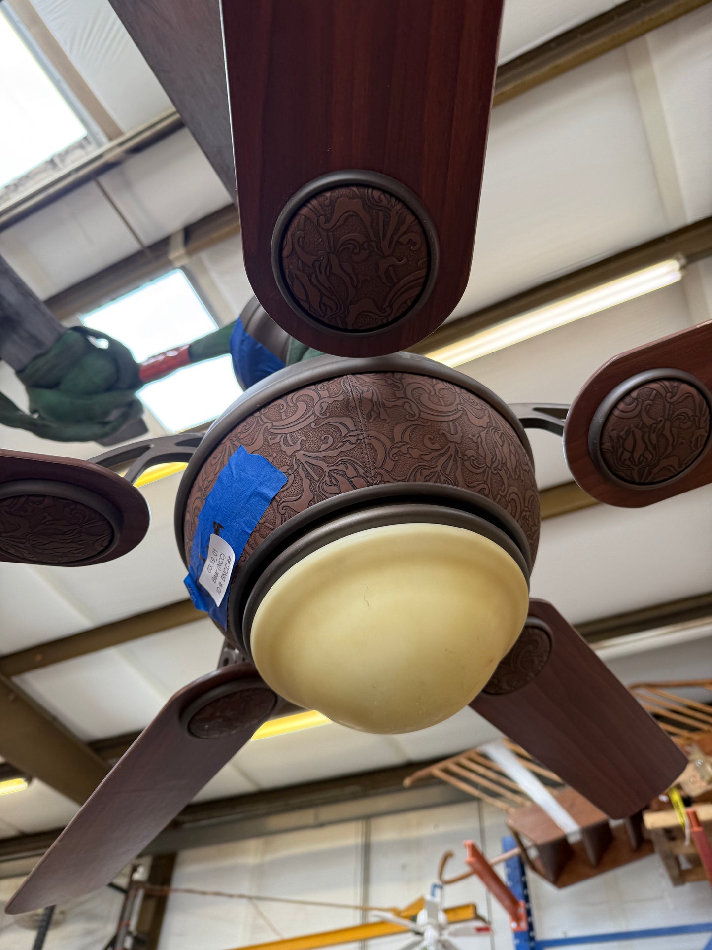 Ceiling Fan with Light, Ornate Bronze Finish [#E414.21]