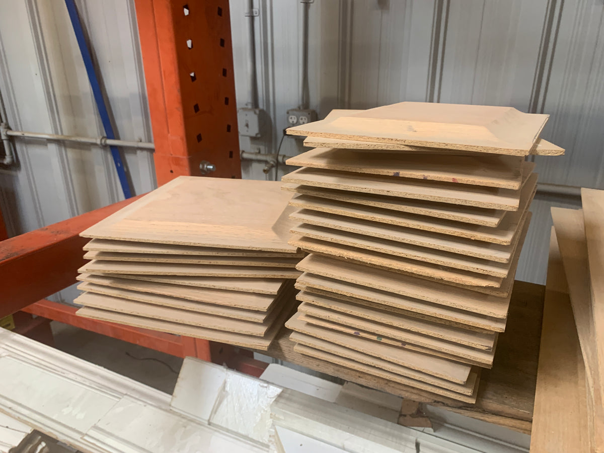 Reclaimed Red Oak Veneer Raised Panels, 1 Inch Thick, Various Sizes