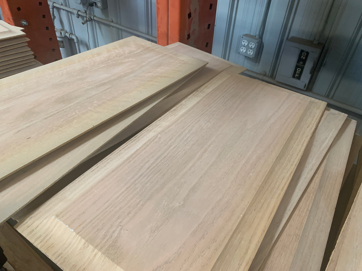 Reclaimed Red Oak Veneer Raised Panels, 1 Inch Thick, Various Sizes