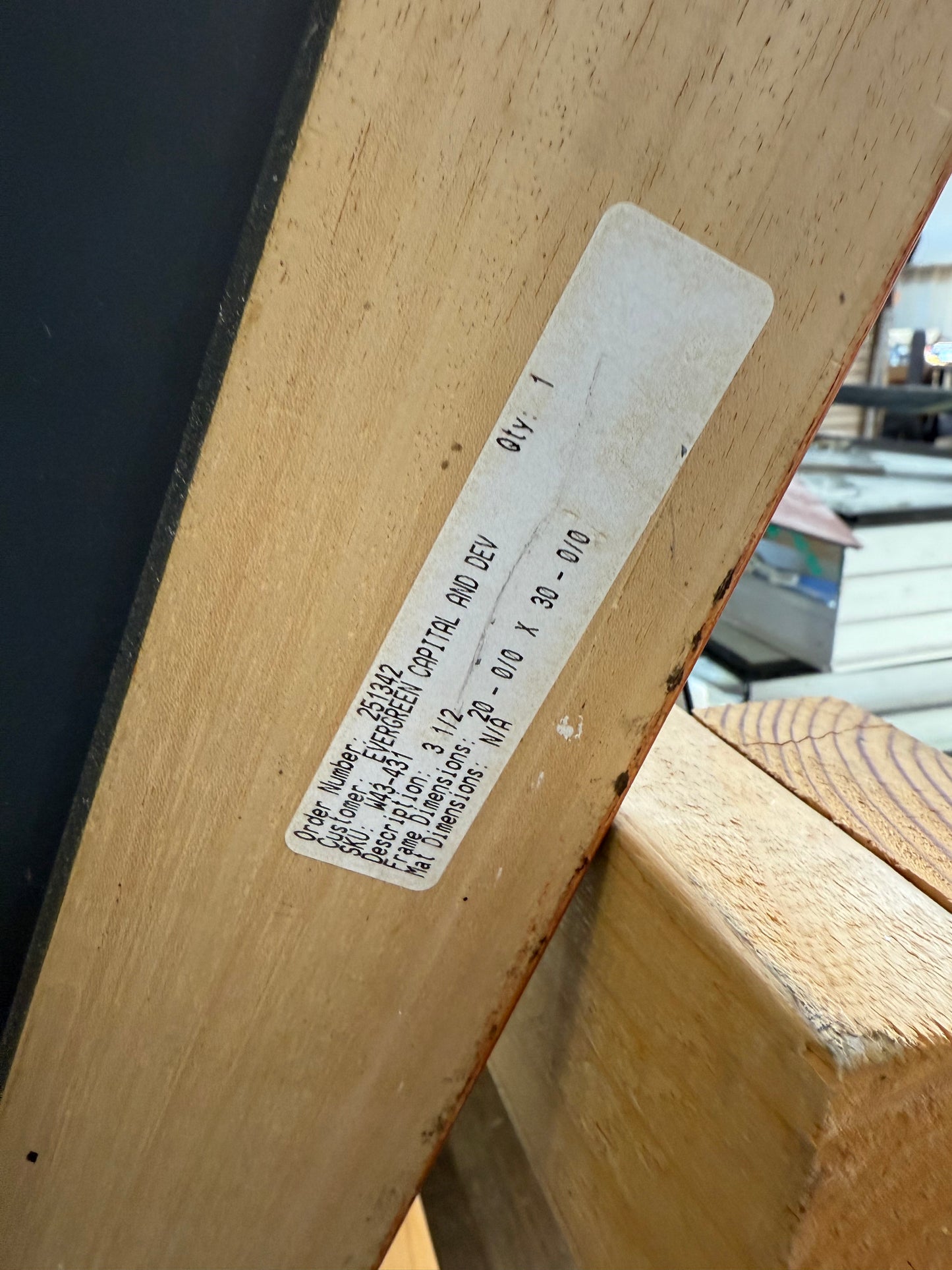 Framed Wall Mirror, Distressed Finish [#E416.04]