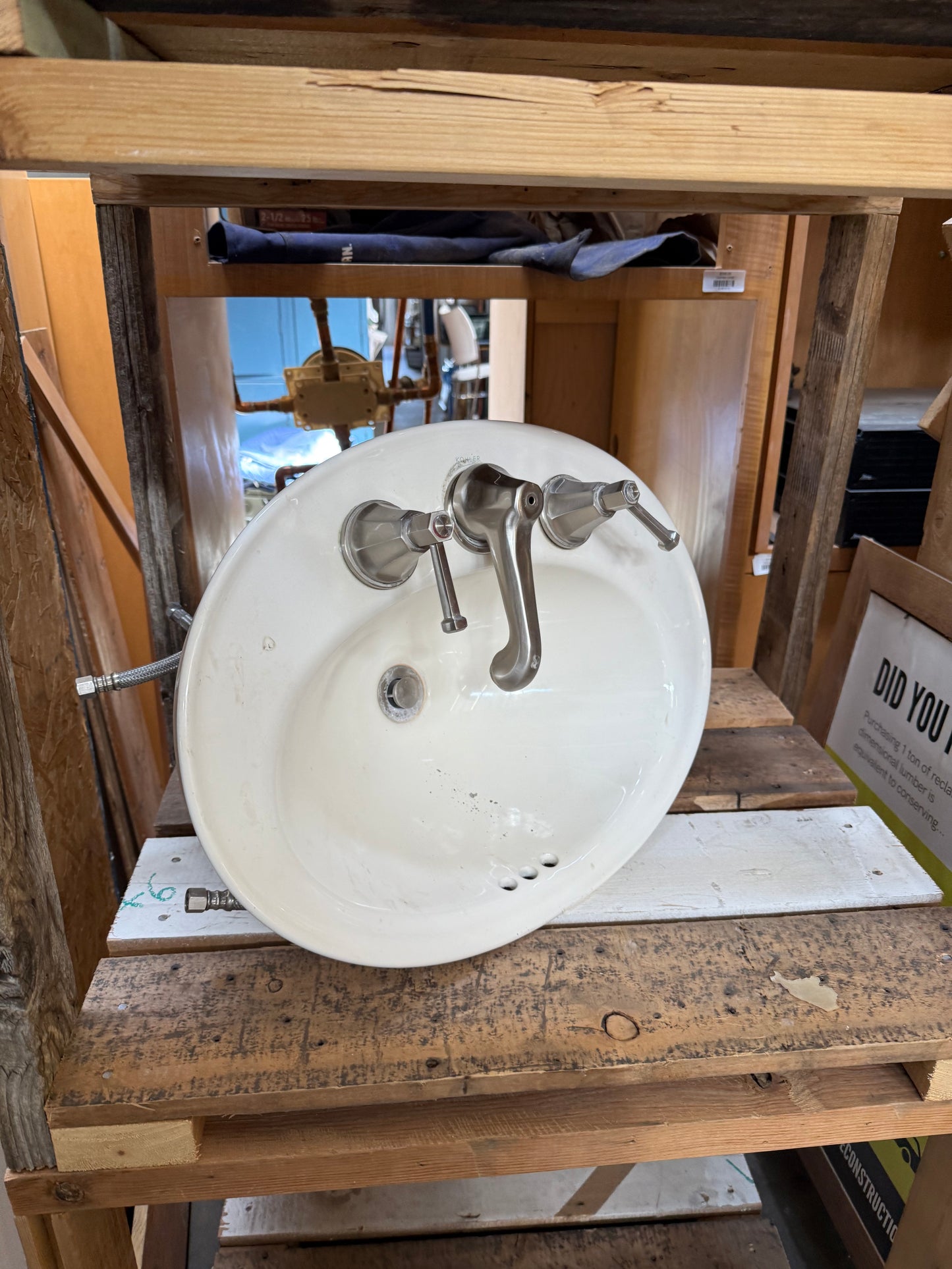 Kohler Drop-In Sink w/ Delta Faucet Set [#E416.08]