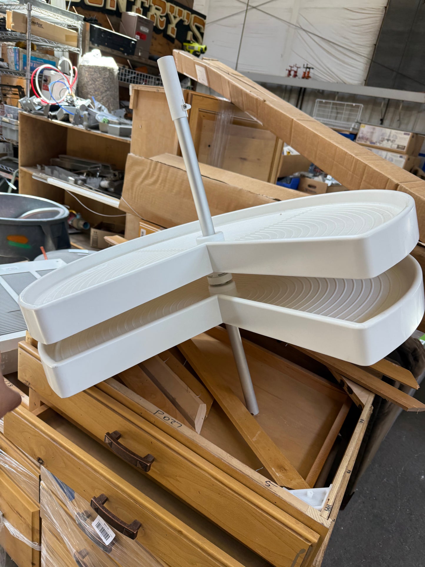 2 Tier Rotating Corner Organizer, White [#E421.03]