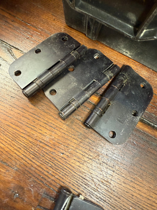 Black Residential Door Hinges (3) [#E421.14]