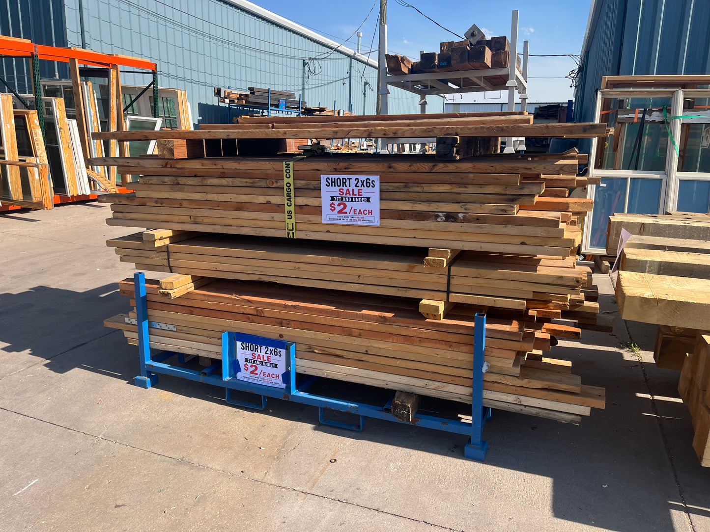 Short Reclaimed 2x6 Lumber, 7 ft and Under