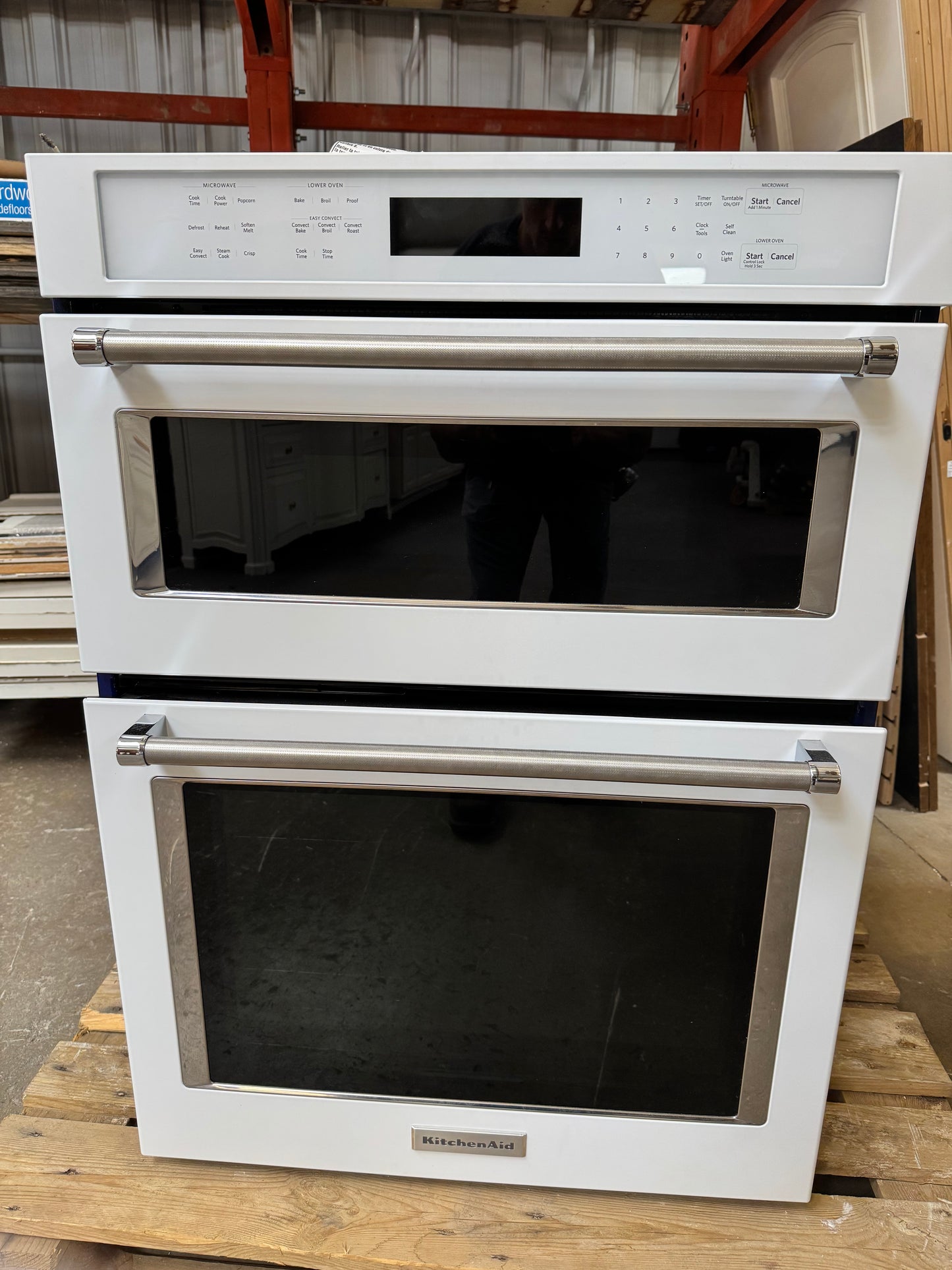 30in KitchenAid Combination Wall Oven with Built-In Microwave, White