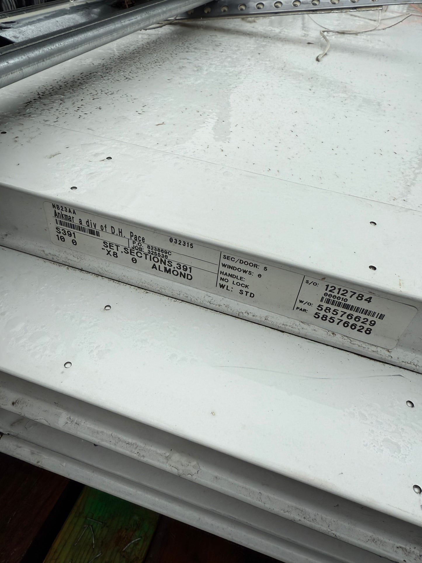 10ft x 8ft Overhead Garage Door, Insulated Steel Almond [#E505.04]