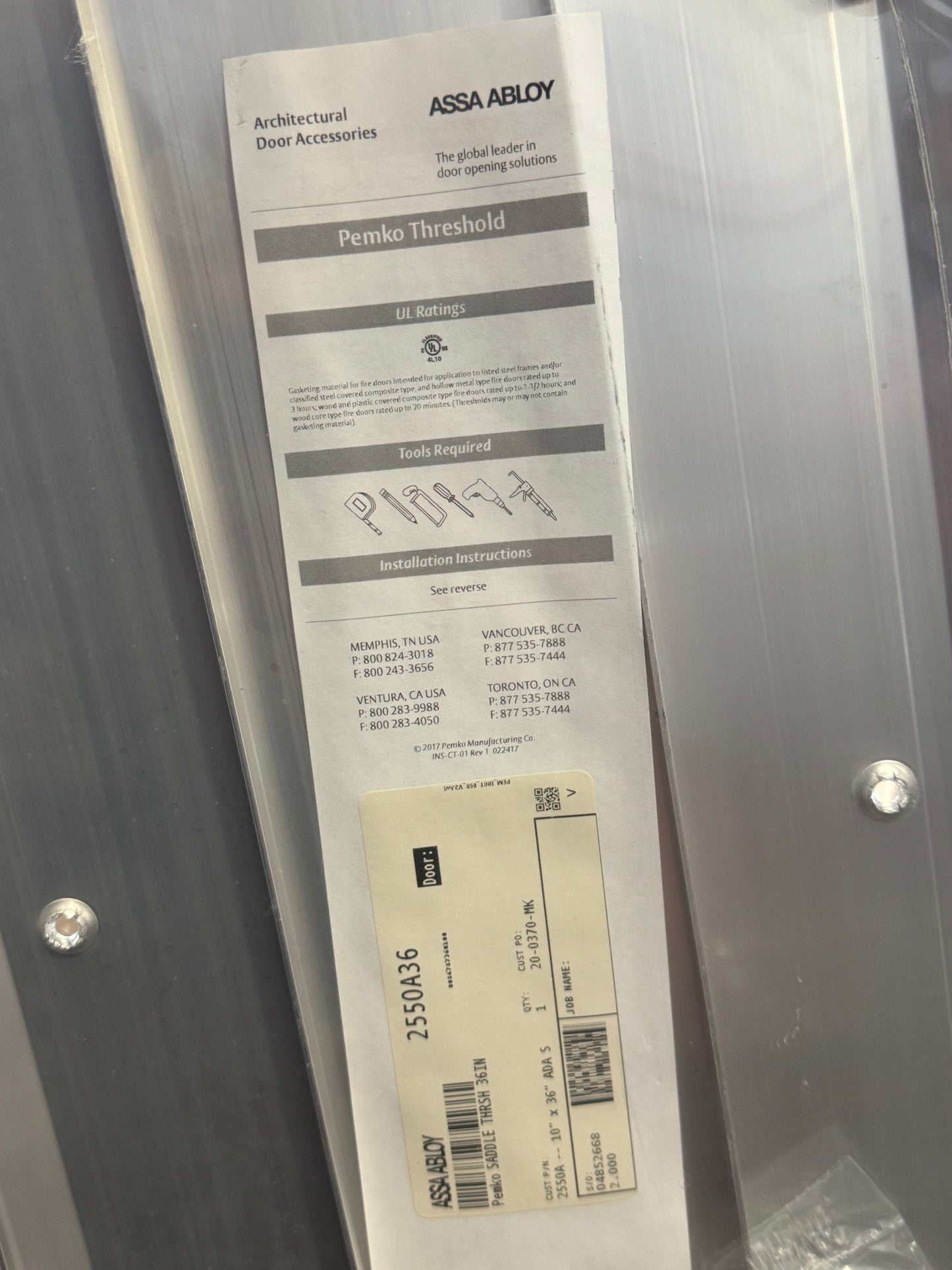 Extra Wide Commercial Aluminum Threshold