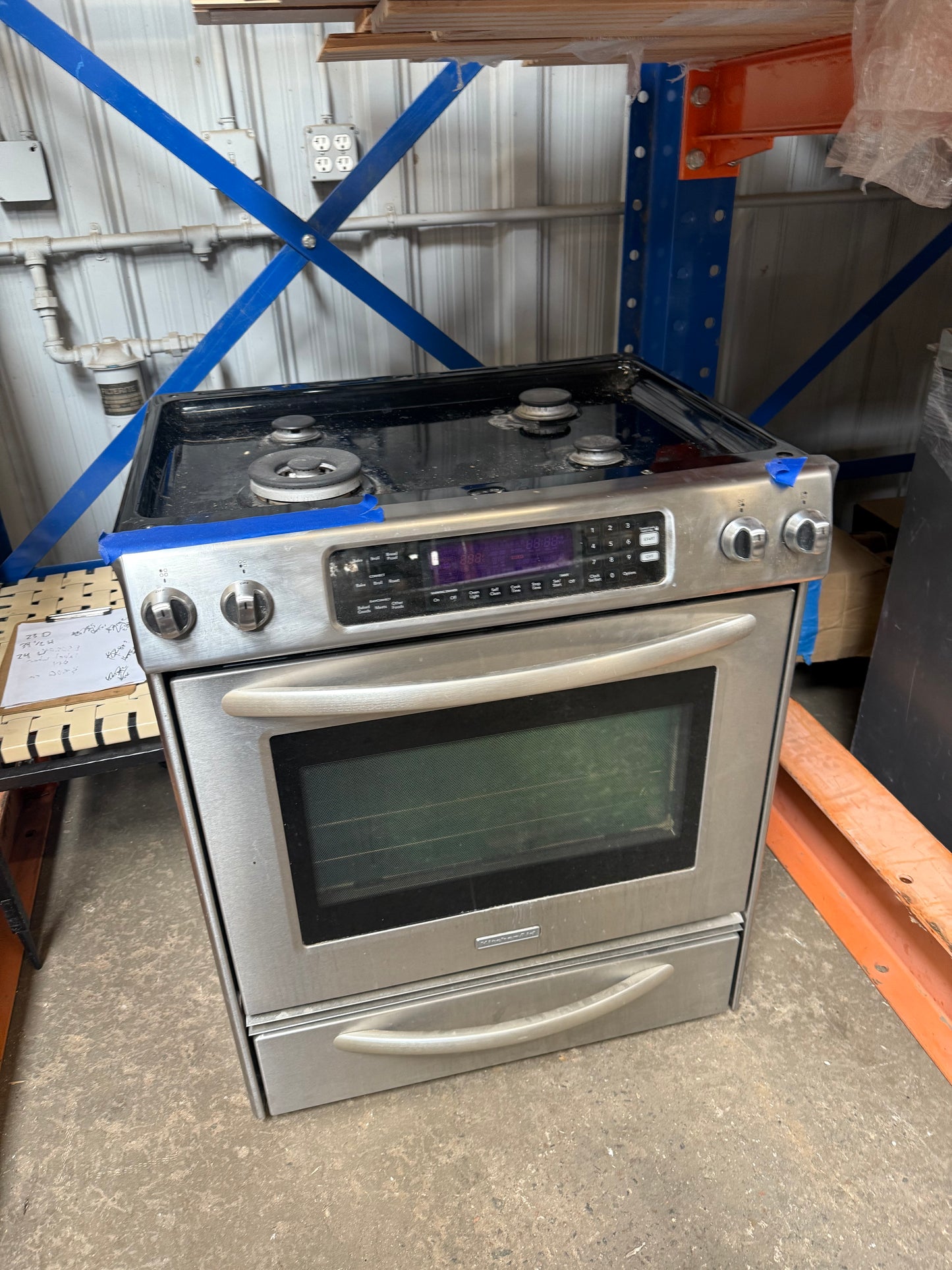 KitchenAid Gas Range w/ Warming Drawer [#E506.10]