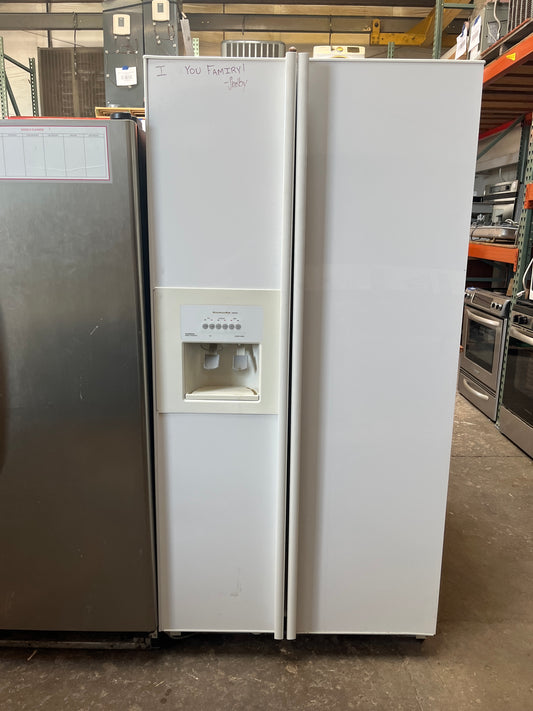 Reclaimed KitchenAid Side by Side Refrigerator, White