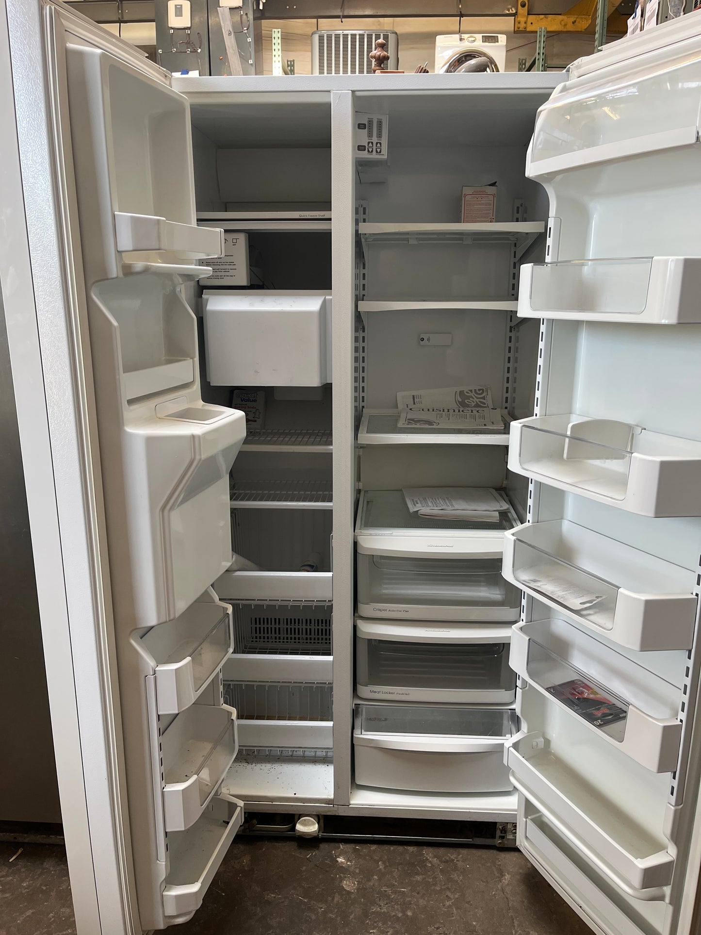 Reclaimed KitchenAid Side by Side Refrigerator, White