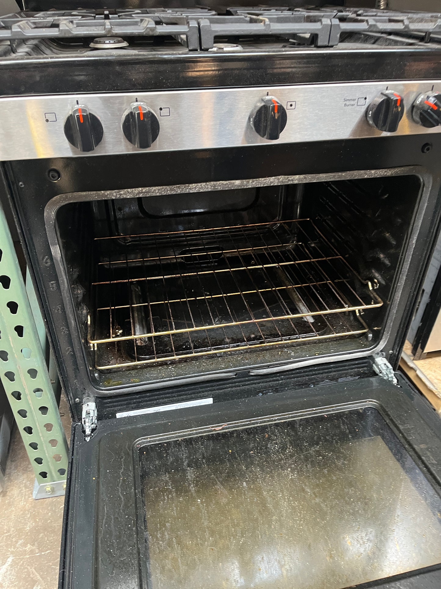 30in Reclaimed Frigidaire Gas Range, Black Stainless