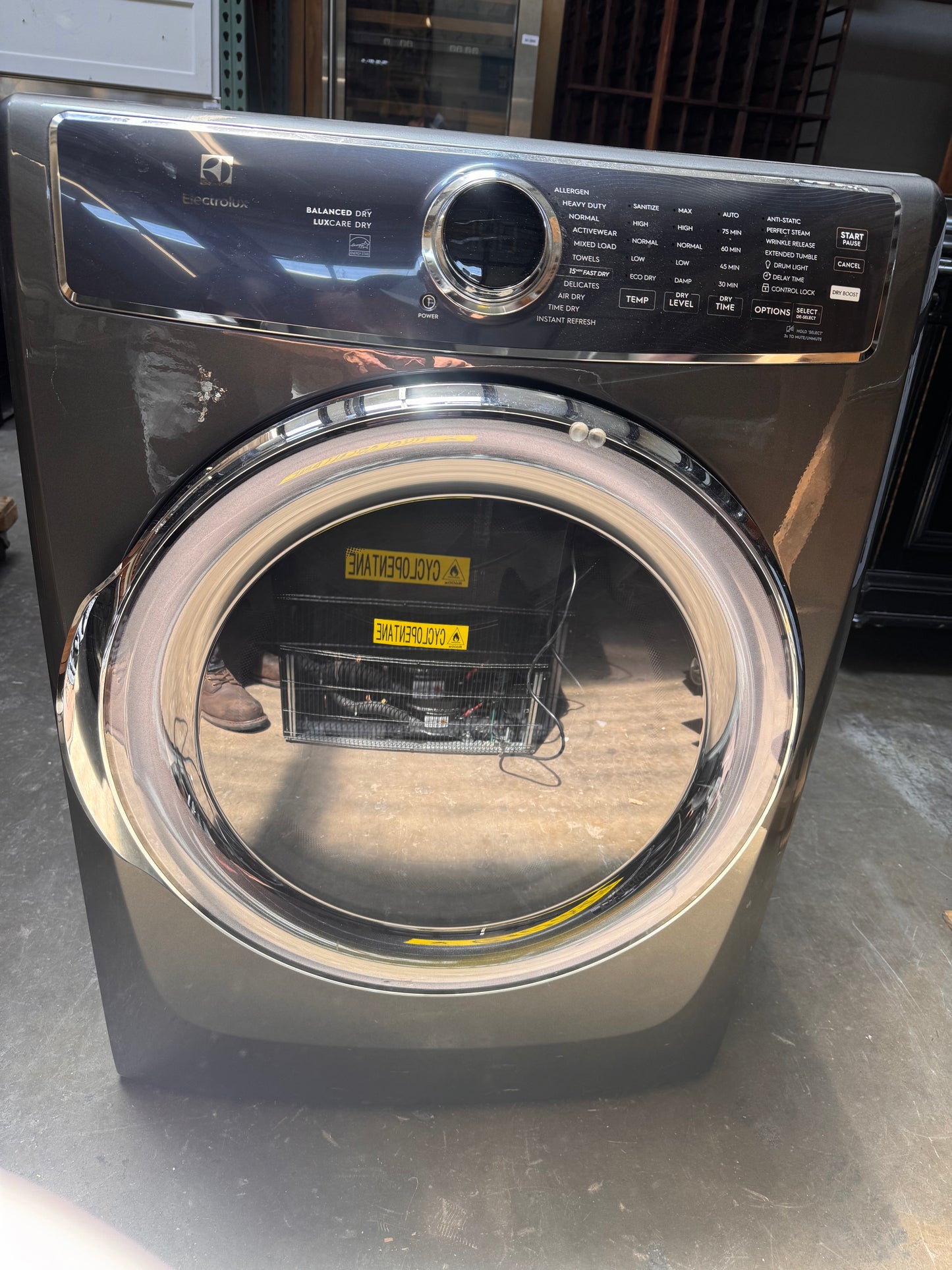 27in Electrolux Front Load Washer Dryer Set, Titanium