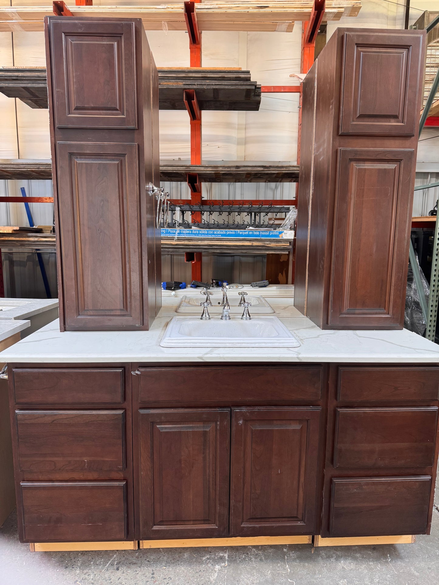 Reclaimed Single Bathroom Vanity Set, Espresso Finish