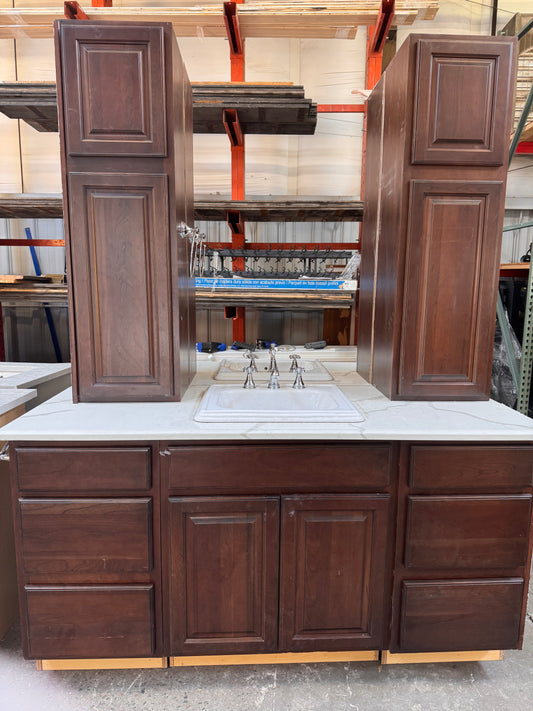 Reclaimed Single Bathroom Vanity Set, Espresso Finish